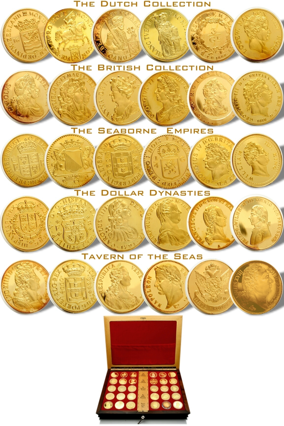 1600_to_1834_Gold_Plated_Silver_Our_Cape_Coin_Heritage_Commemorative_Set_Coins