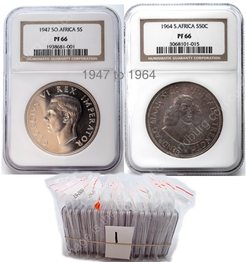 1947_to_1965_Silver_5_Shilling_Crown_Set1