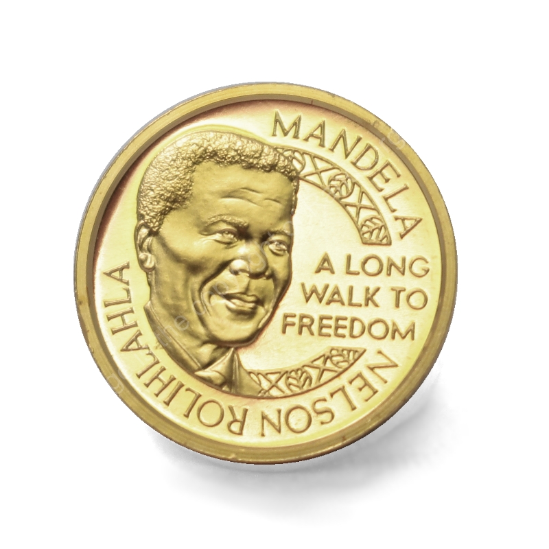 2007 Quarter oz Gold Mandela De Klerk 1993 Peace Laureate Commemorative Medal rev