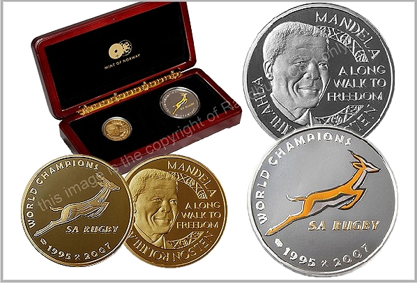 2011 Norway Mandela SA Rugby Half oz Set