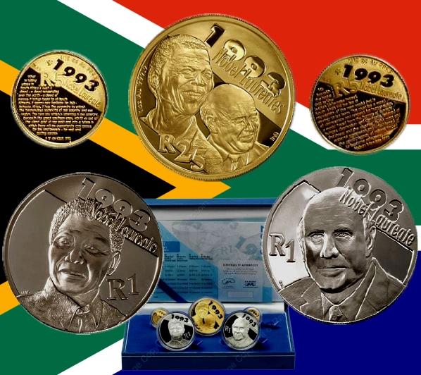 2007_Mandela_Gold_Proof_1_oz_Tenth_oz_and_Silver_Mandela_De_Klerk_5_Coin_Set