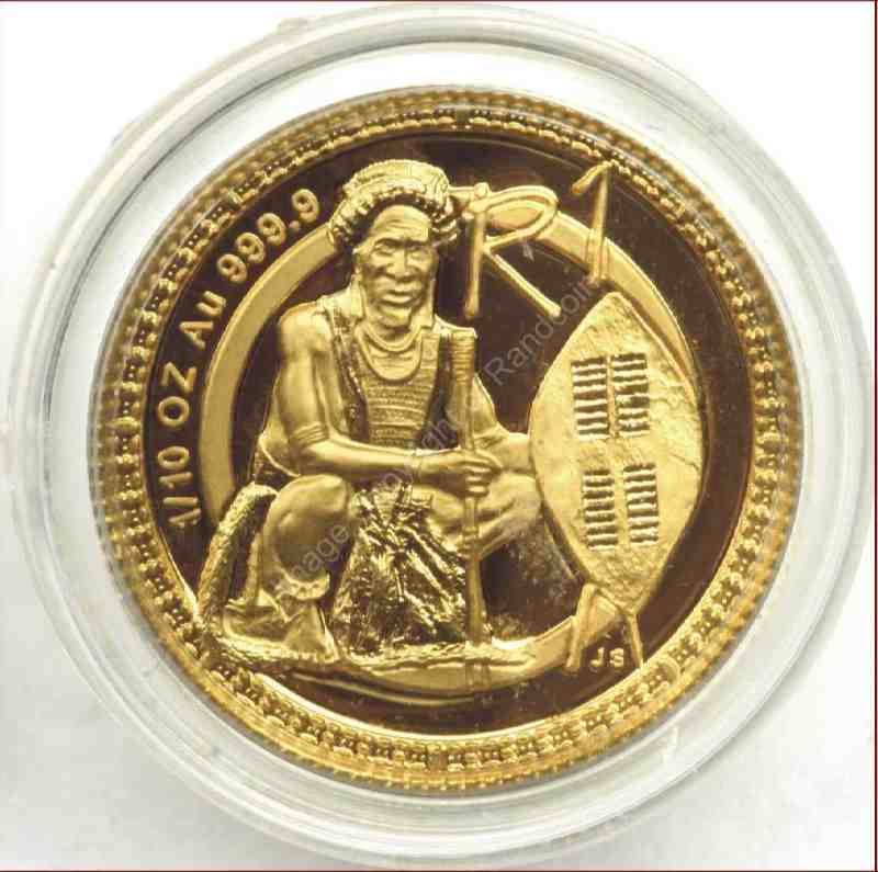 SA_Gold_Cultural/SA_Gold_Cultural_4_BOB_WM/1999_Gold_One_Tenth_Cultural_Zulu_Coin_rev.jpg