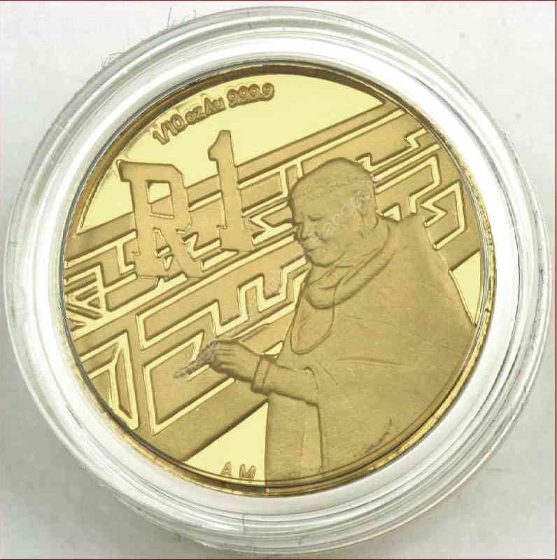 2005_Gold_One_Tenth_Cultural_Ndebele_Coin_rev