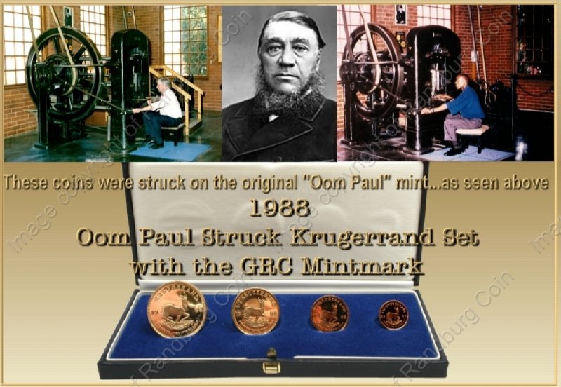 1988_Oom_Paul_Struck_Krugerrand_GRC_Mintmark_Set