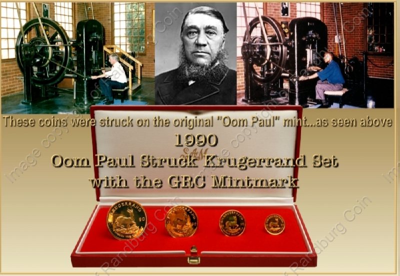 1990_Oom_Paul_Struck_Krugerrand_GRC_Mintmark_Set
