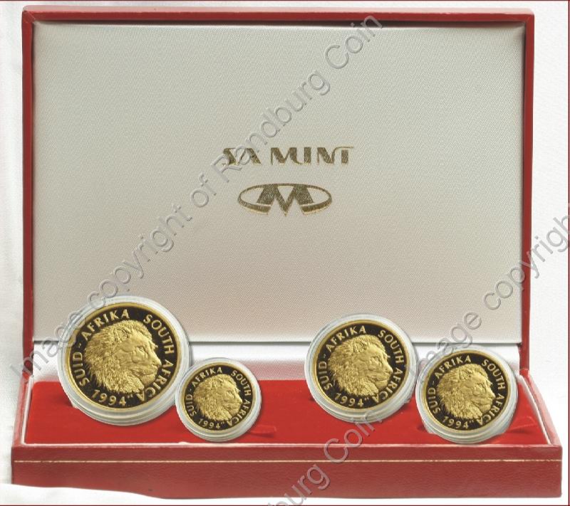 1994_Gold_Lion_Prestige_Red_Leather_Set_Open_Box_ob