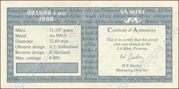 1996_Gold_Proof_Natura_Elephant_1oz_cert_in