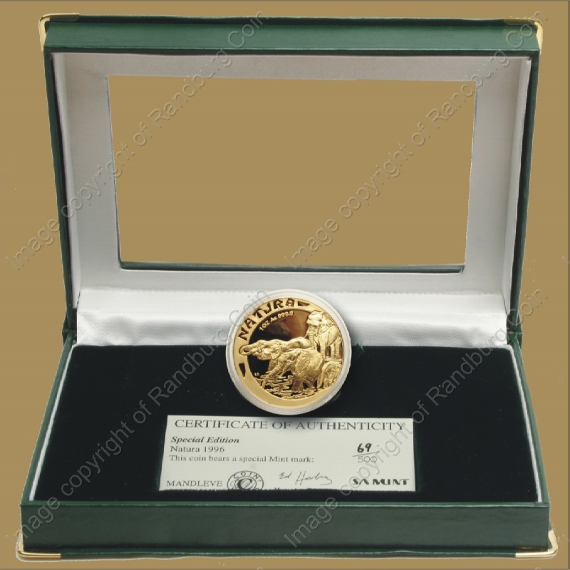1996_Gold_Proof_Natura_Elephant_Mandleve_1oz_box_rev