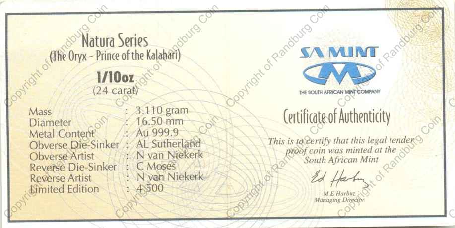2001_Gold_Proof_Natura_Oryx_1-10_Cert_rev.jpg