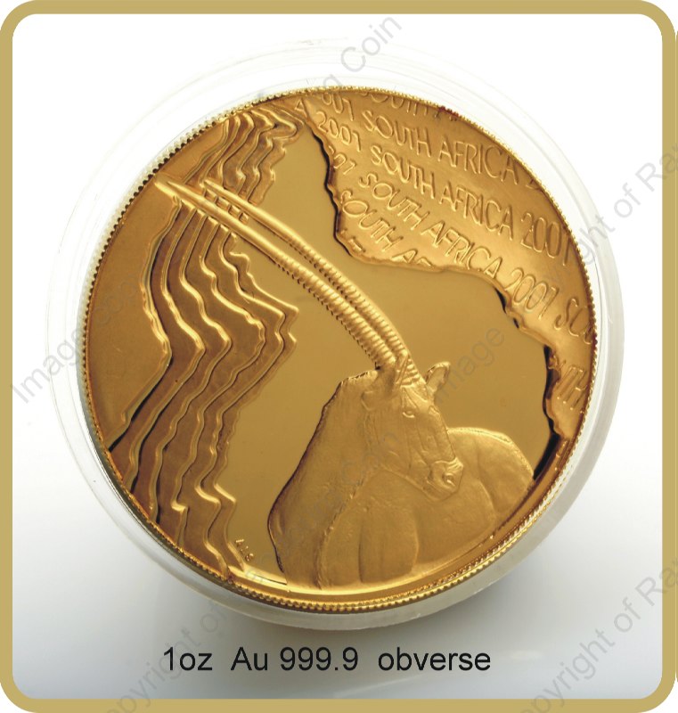 2001_Gold_Proof_Oryx_Set_1oz_coin_velvet_box_ob