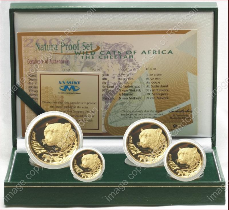 2002_Gold_Proof_Cheetah_Cats_of_Africa_Set_ob