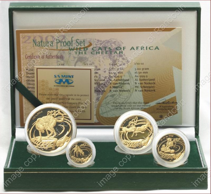 2002_Gold_Proof_Cheetah_Cats_of_Africa_Set_rev