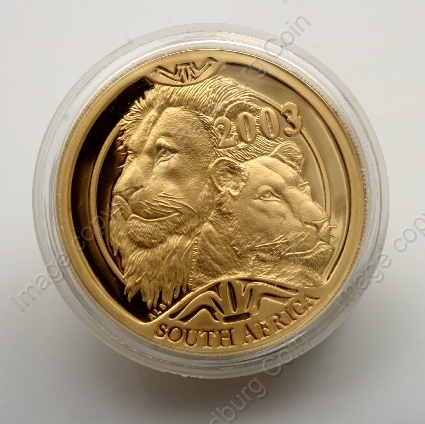 2003_Gold_Natura_Lion_1oz_to_Tenth_Coin_Velvet_Set_1oz_coin_ob