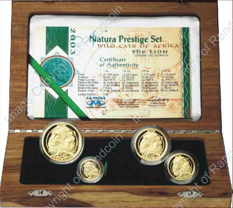 Gold Proof Natura Prestige Set - Lion - Mintage 698