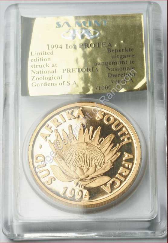 1994_Slab_Gold_Protea_1oz_Conservation_Zoo_ob