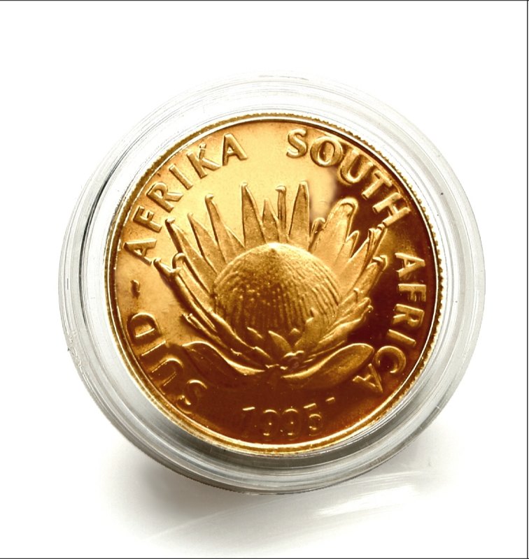 1995_Gold_Protea_1_Tenth_Railway_coin_ob