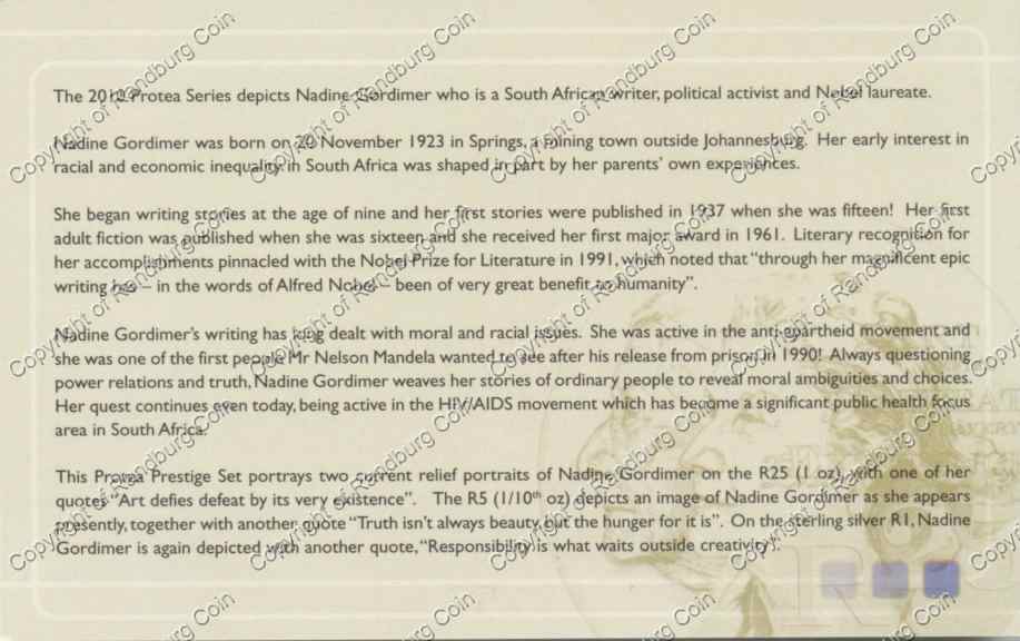 2010_Gold_Protea_Prestige_Set_Nadine_Gordimer_R25_R5_R1_Cert_rev.jpg