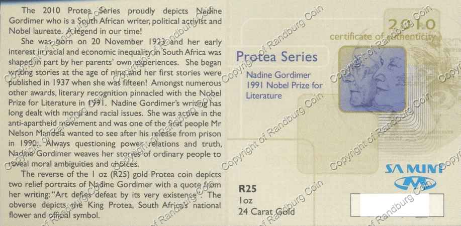 2010_R25_1oz_Nadine_Gordimer_Protea_Cert_ob.jpg