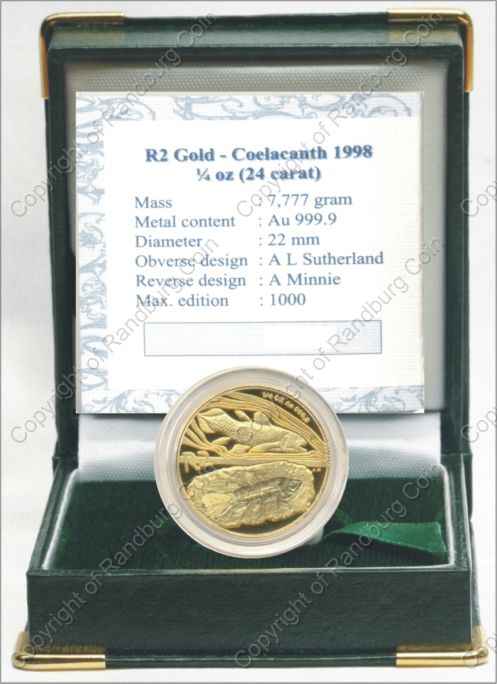 Gold Proof Heritage R2 1/4oz - Coelacanth - Mintage 386