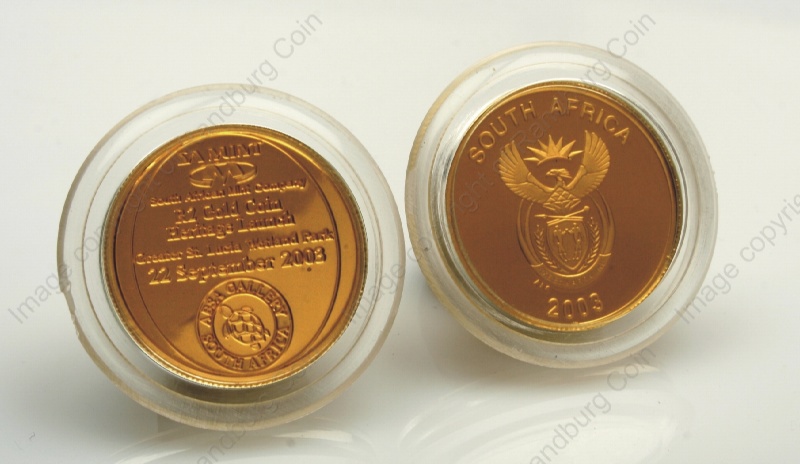 2003_Heritage_Gold_R2_Quarter_oz_St_Lucia_Wetland_Limited_Launch_Set_Coin_and_Medallion_ob