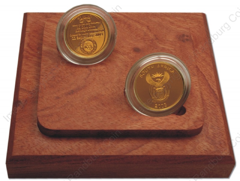 2003_Heritage_Gold_R2_Quarter_oz_St_Lucia_Wetland_Limited_Launch_Set_ob
