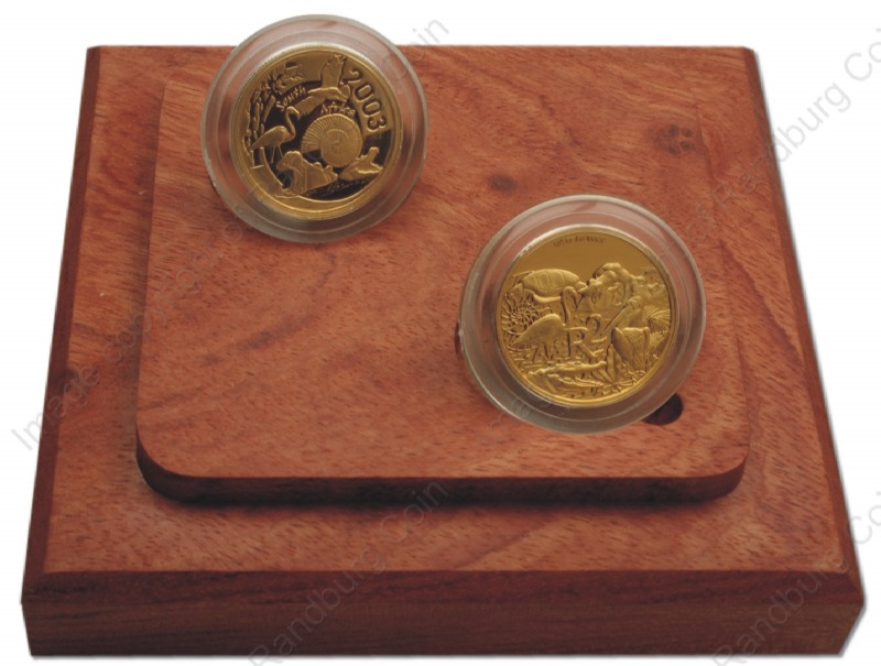 2003_Heritage_Gold_R2_Quarter_oz_St_Lucia_Wetland_Limited_Launch_Set_rev