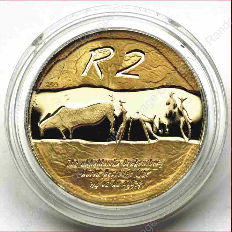 2004_Gold_R2_Quarter_Ounce_Drakensberg_coin_rev
