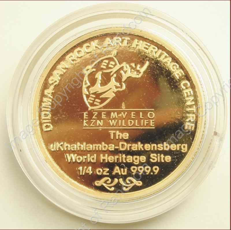 2004_Heritage_Gold_R2_Quarter_Ounce_Drakensberg_medallion_rev