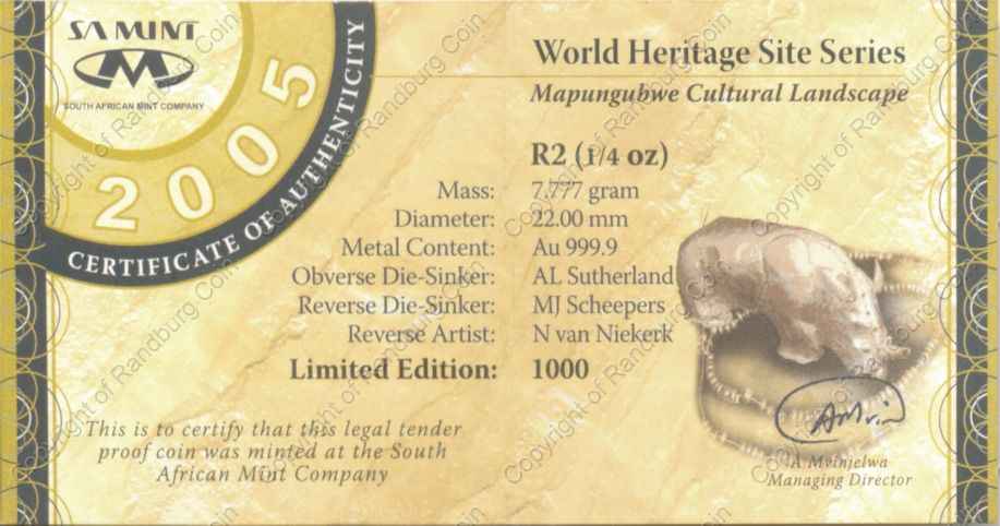 2005_Gold_R2_Quarter_Ounce_Mapungubwe_Cert_rev.jpg