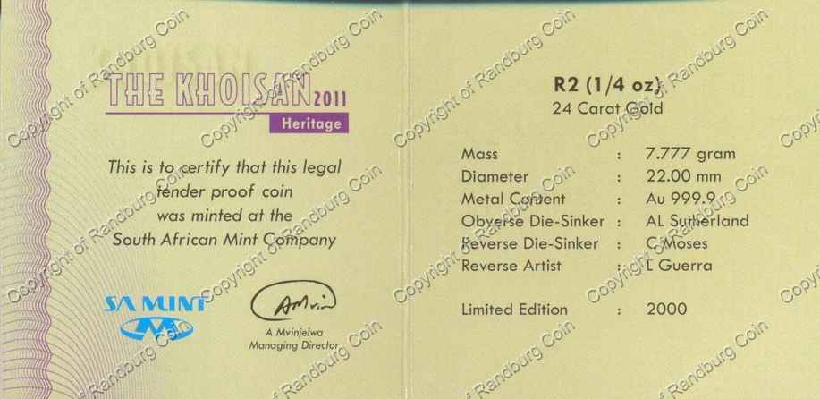 2011_Gold_R2_Quarter_Ounce_Khoisan_Cert_rev.jpg
