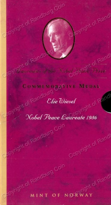 1999_Elie_Wiesel_Silver_Nobel_Comm_Medal_Mint_Norway_folder_sleeve_ob