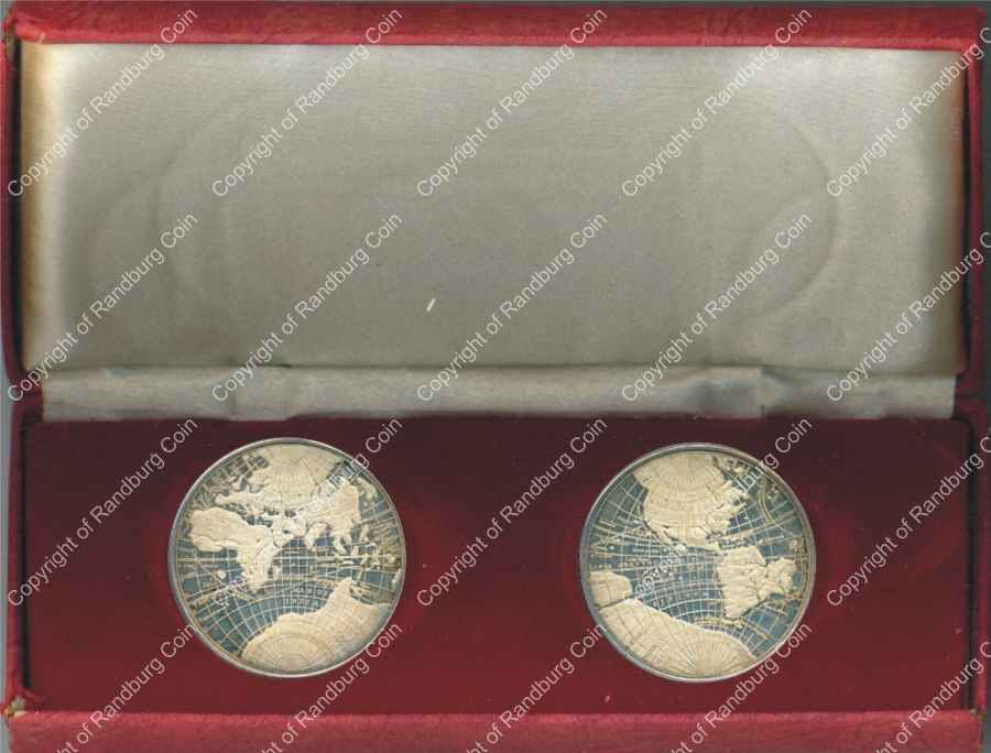 SA Sir Francis Drake Silver medallion set x2 box rev