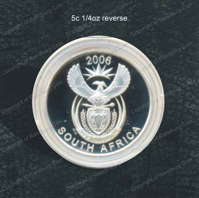 2000-06_SA_Silver_Quarter_oz_5c_Big_Five_X5_Coin_Set_in_Hide_Wallet_Jackal_2006_ob