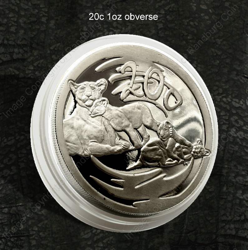 2004_SA_Silver_1oz_20c_Big_Five_X5_Coin_Set_in_Hide_Wallet_Lion_2000_rev