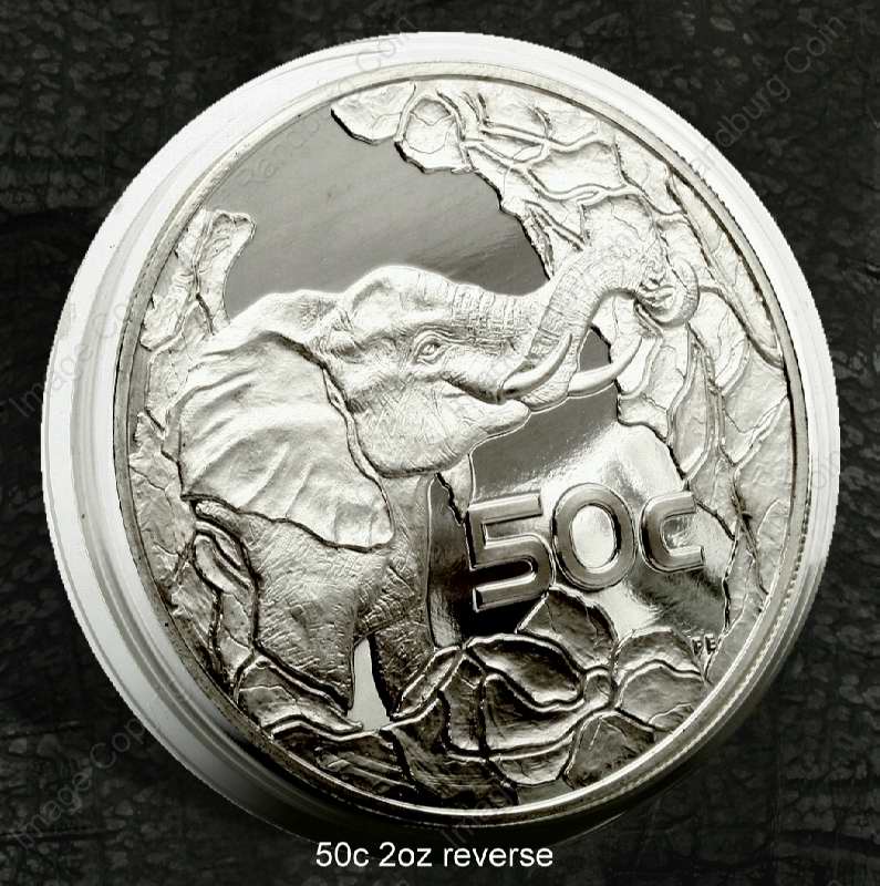 2004_SA_Silver_2oz_50c_Big_Five_X5_Coin_Set_in_Hide_Wallet_Elephant_2002_rev