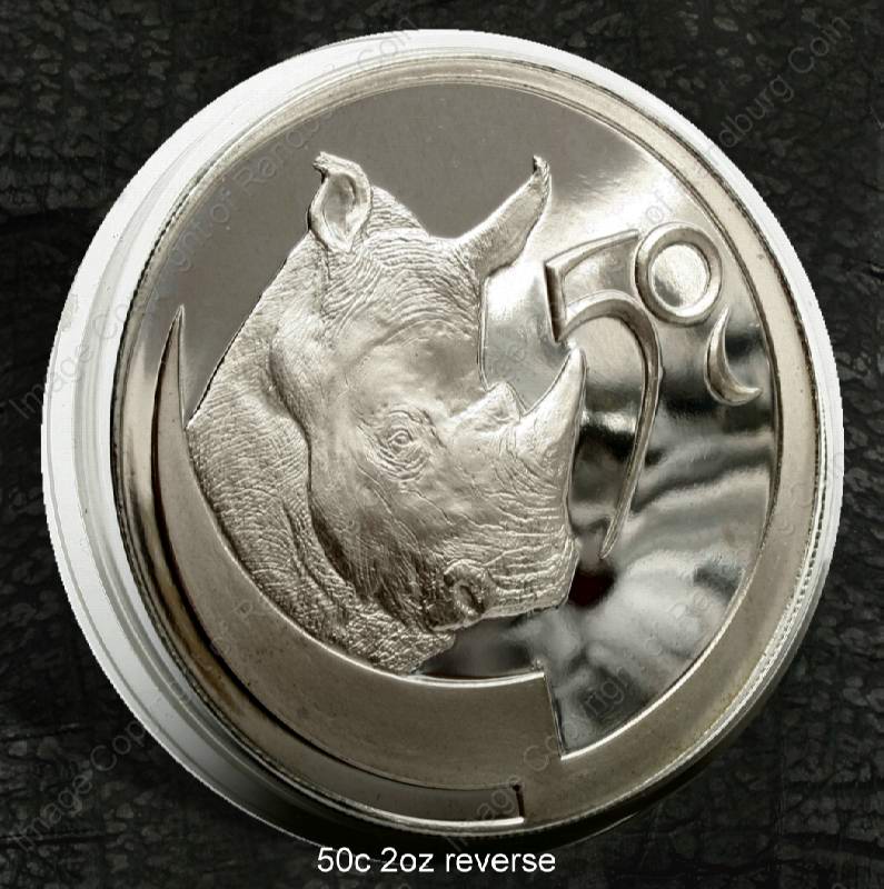 2004_SA_Silver_2oz_50c_Big_Five_X5_Coin_Set_in_Hide_Wallet_Rhino_2003_rev