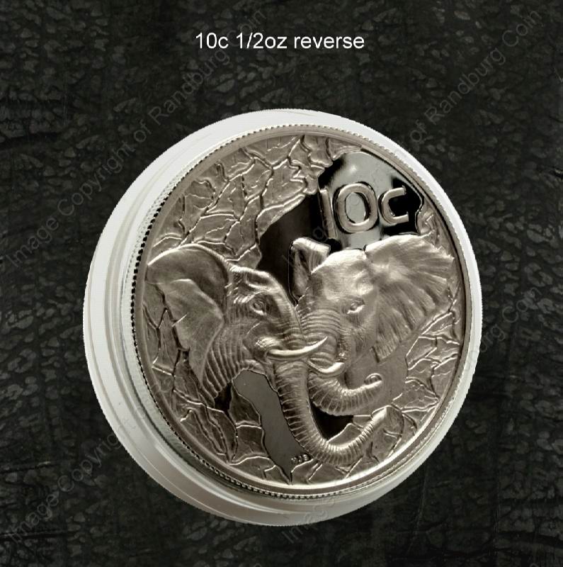 2004_SA_Silver_Half_oz_10c_Big_Five_X5_Coin_Set_in_Hide_Wallet_Elephant_2002_rev