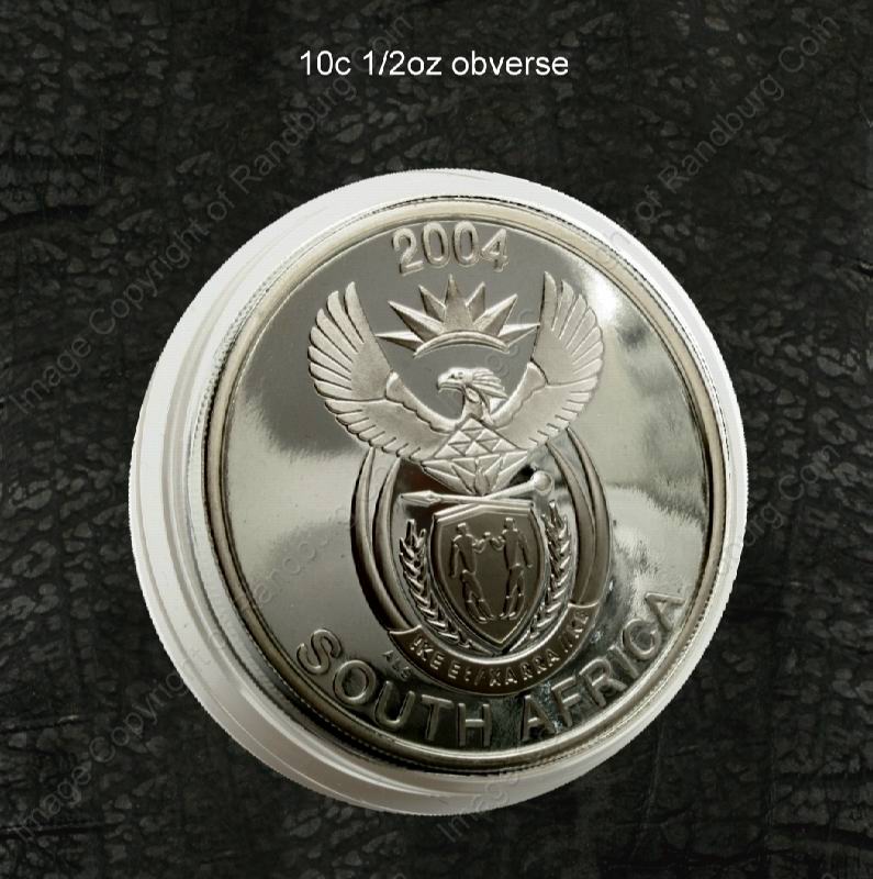 2004_SA_Silver_Half_oz_10c_Big_Five_X5_Coin_Set_in_Hide_Wallet_Leopard_2004_ob