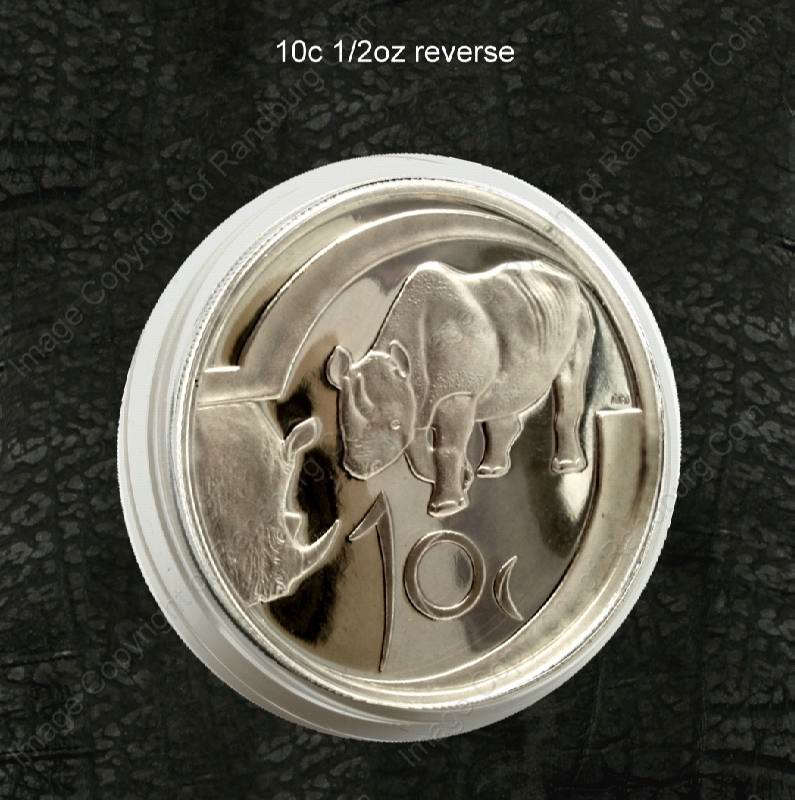 2004_SA_Silver_Half_oz_10c_Big_Five_X5_Coin_Set_in_Hide_Wallet_Rhino_2003_rev