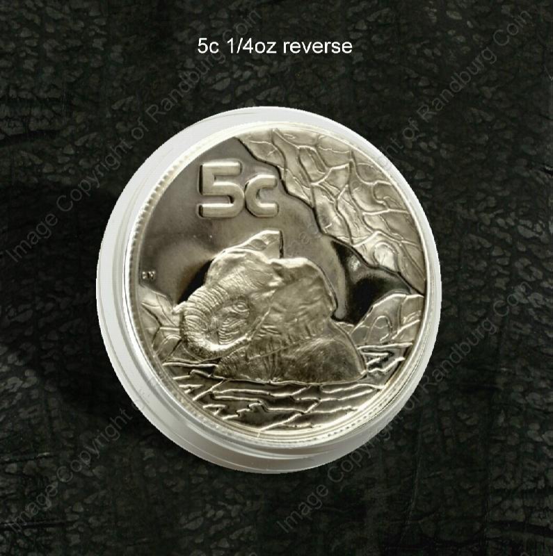 2004_SA_Silver_Quarter_oz_5c_Big_Five_X5_Coin_Set_in_Hide_Wallet_Elephant_2003_rev2004_SA_Silver_Quarter_oz_5c_Big_Five_X5_Coin_Set_in_Hide_Wallet_Elephant_2003_rev