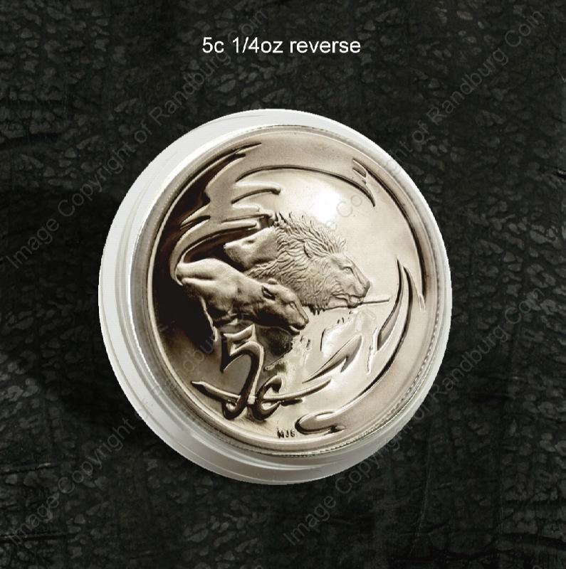 2004_SA_Silver_Quarter_oz_5c_Big_Five_X5_Coin_Set_in_Hide_Wallet_Lion_2000_rev