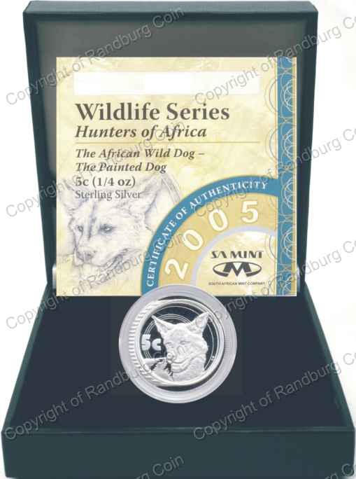 2005 Silver Wildlife Wild Dog 5c Box rev
