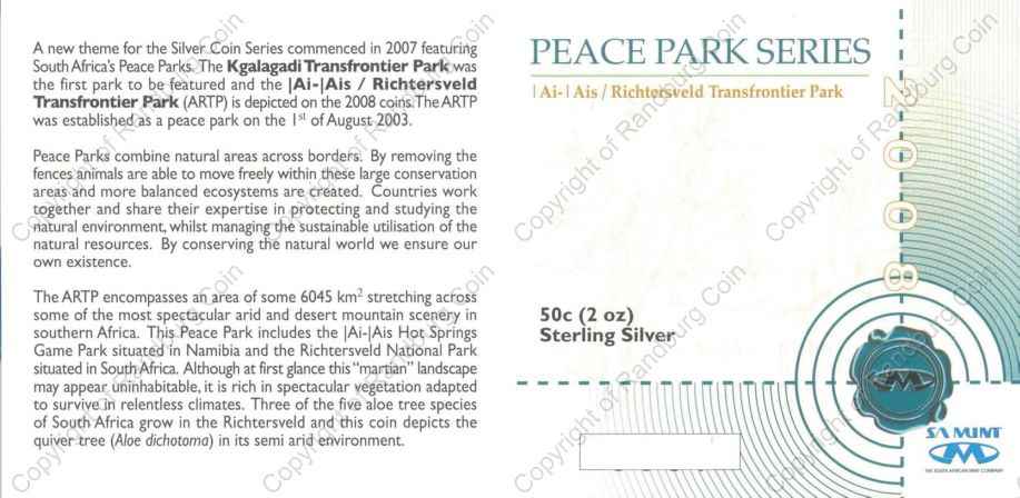 2008_Silver_Wildlife_Richtersveld_Peace_Park_50c_cert_ob.jpg