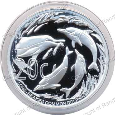 2014 Silver Wildlife Marine Protected Areas 20c Coin rev