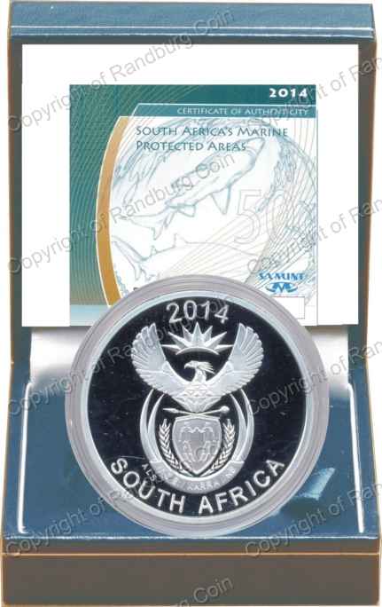 2014 Silver Wildlife Marine Protected Areas 50c Box ob