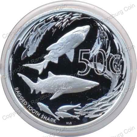 2014 Silver Wildlife Marine Protected Areas 50c Coin rev