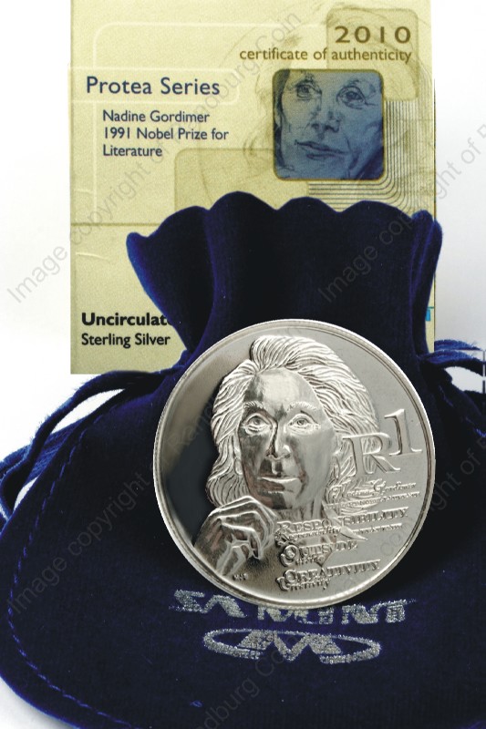 2010_Silver_R1_UNC_Protea_Gordimer_velvet_rev