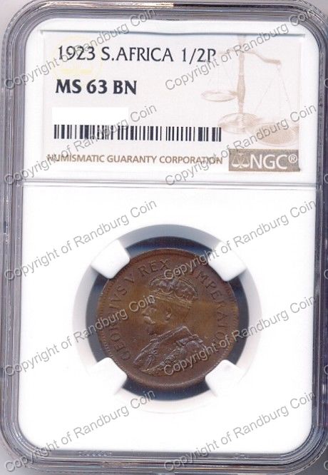 1923_SA_Half_Penny_MS63BN_ob