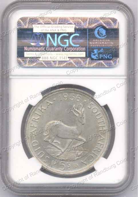 1956_SA_5_Shilling_AU58_rev