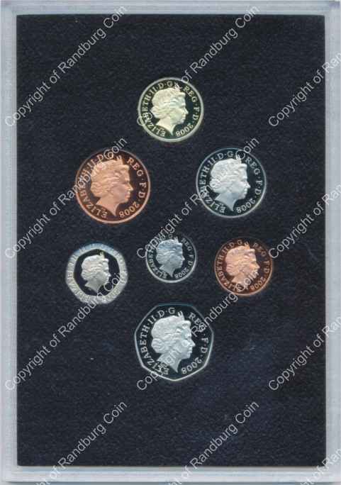 Great Britain 2008 Coinage Royal Shield of Arms Proof Collection coins ob